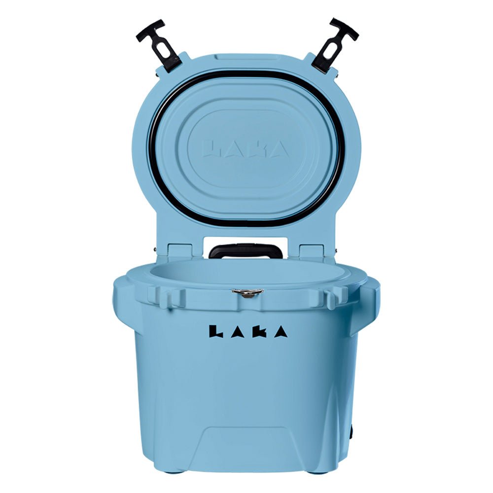 LAKA Coolers 30 Qt Cooler w/Telescoping Handle Wheels - Blue - Life Raft Professionals