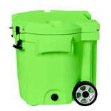 LAKA Coolers 30 Qt Cooler w/Telescoping Handle Wheels - Lime Green - Life Raft Professionals