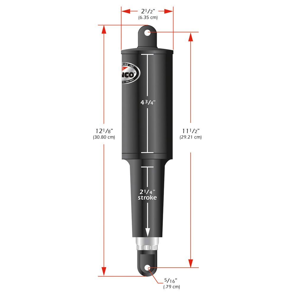 Lenco 101 Standard Actuator - 12V - 2-1/4" Stroke - Life Raft Professionals