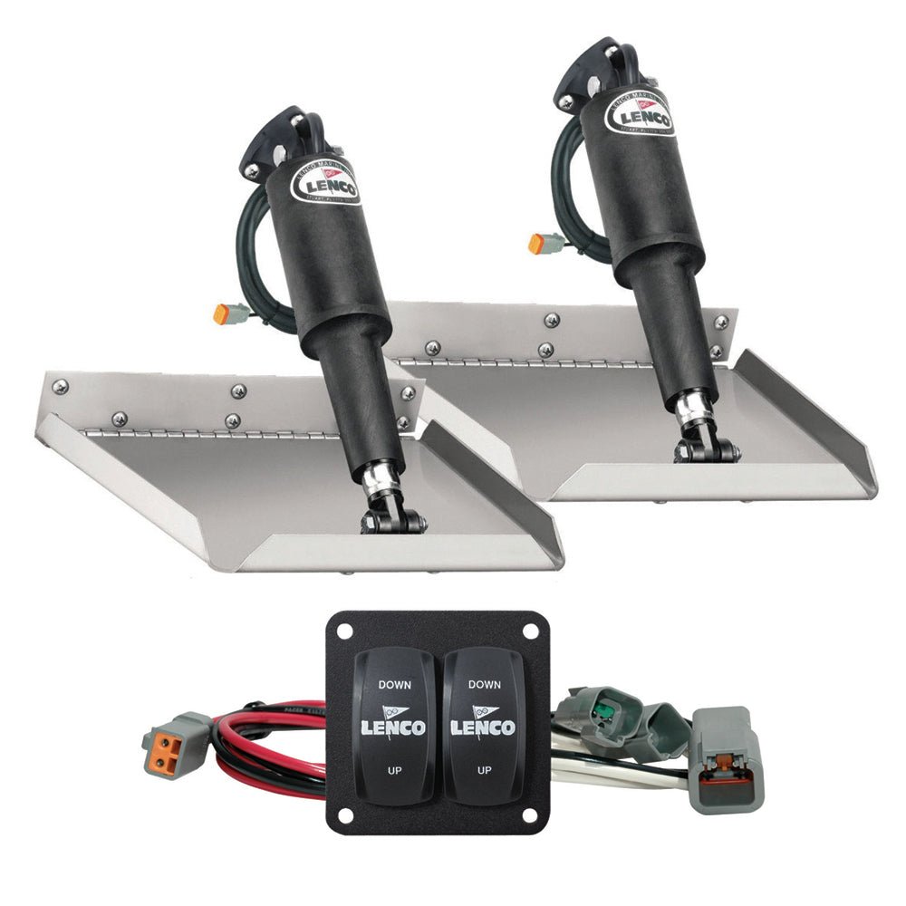Lenco 12" x 12" Edge Mount Trim Tab Kit w/Double Rocker Switch Kit - Life Raft Professionals