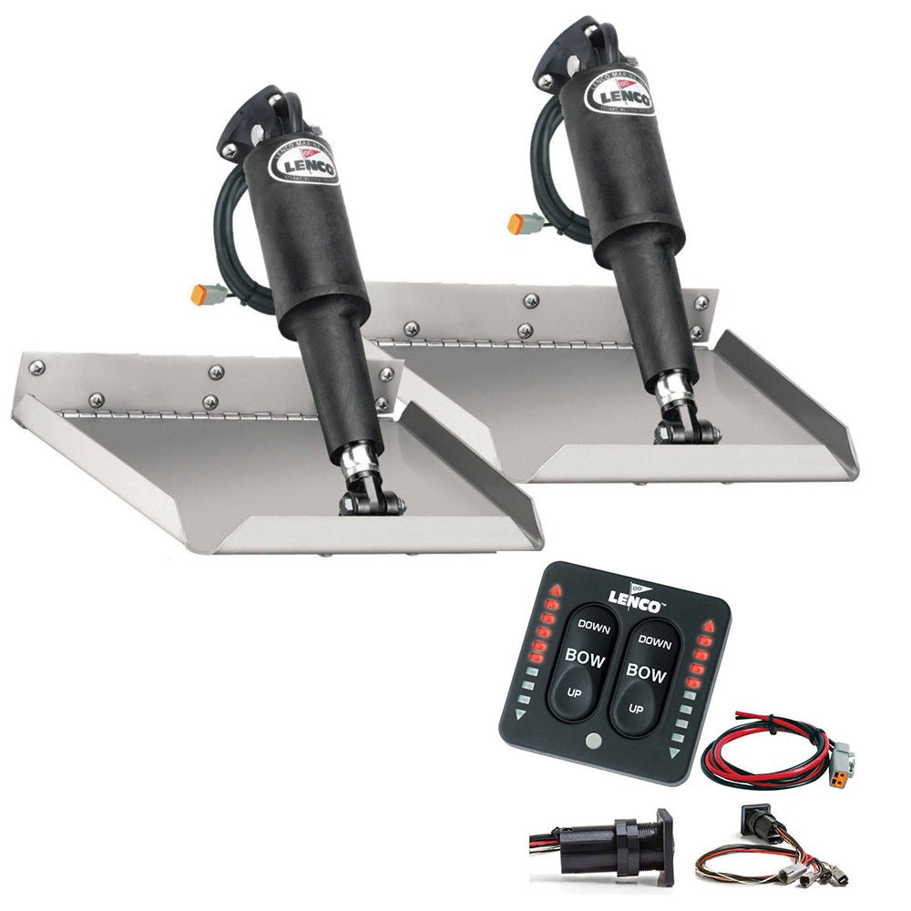 Lenco 12" x 12" Edgemount Trim Tab Kit w/LED Indicator Switch Kit 12V - Life Raft Professionals