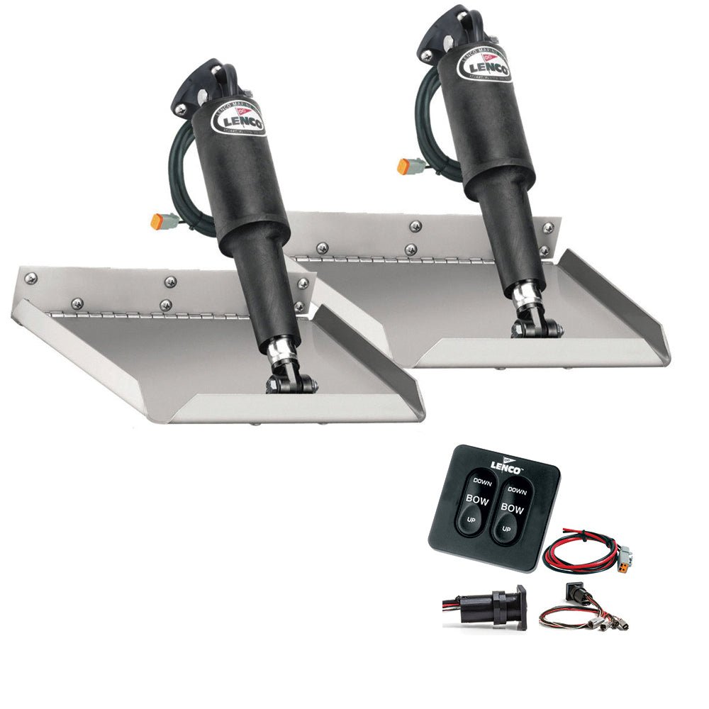 Lenco 12" x 12" Edgemount Trim Tab Kit w/Standard Tactile Switch Kit 12V - Life Raft Professionals