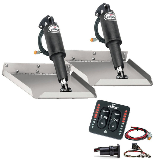 Lenco 12" x 18" Edgemount Trim Tab Kit w/LED Indicator Switch Kit 12V - Life Raft Professionals