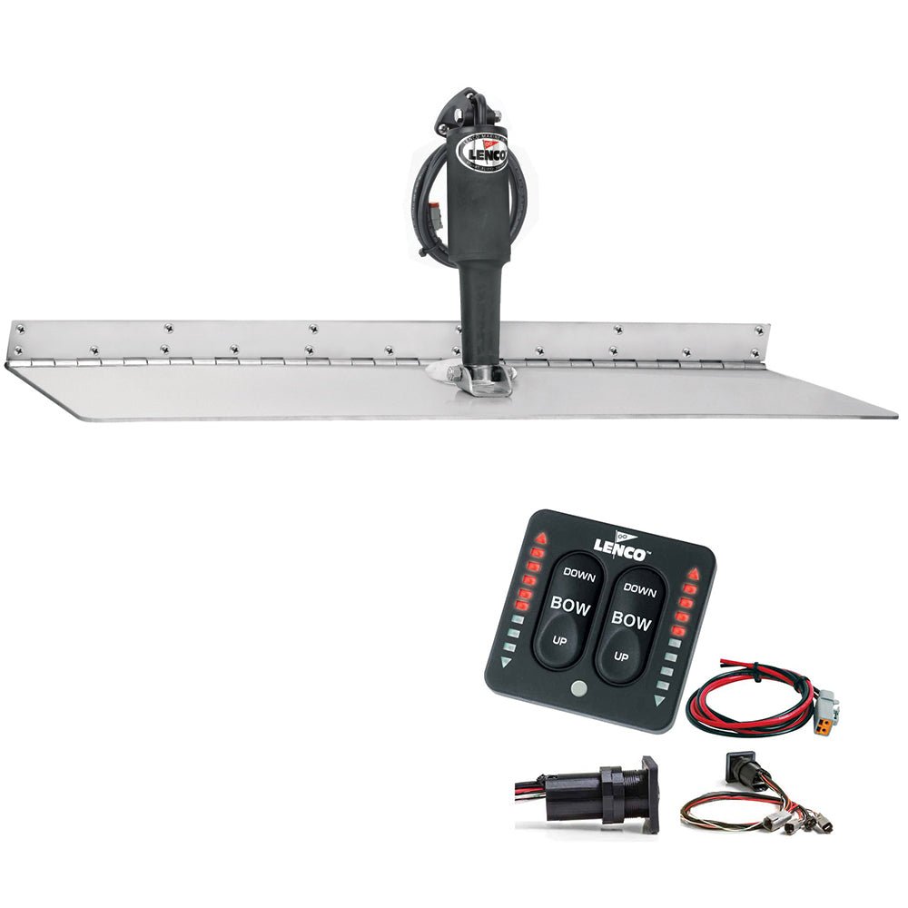 Lenco 12" x 24" Super Strong Trim Tab Kit w/LED Indicator Switch Kit 12V - Life Raft Professionals