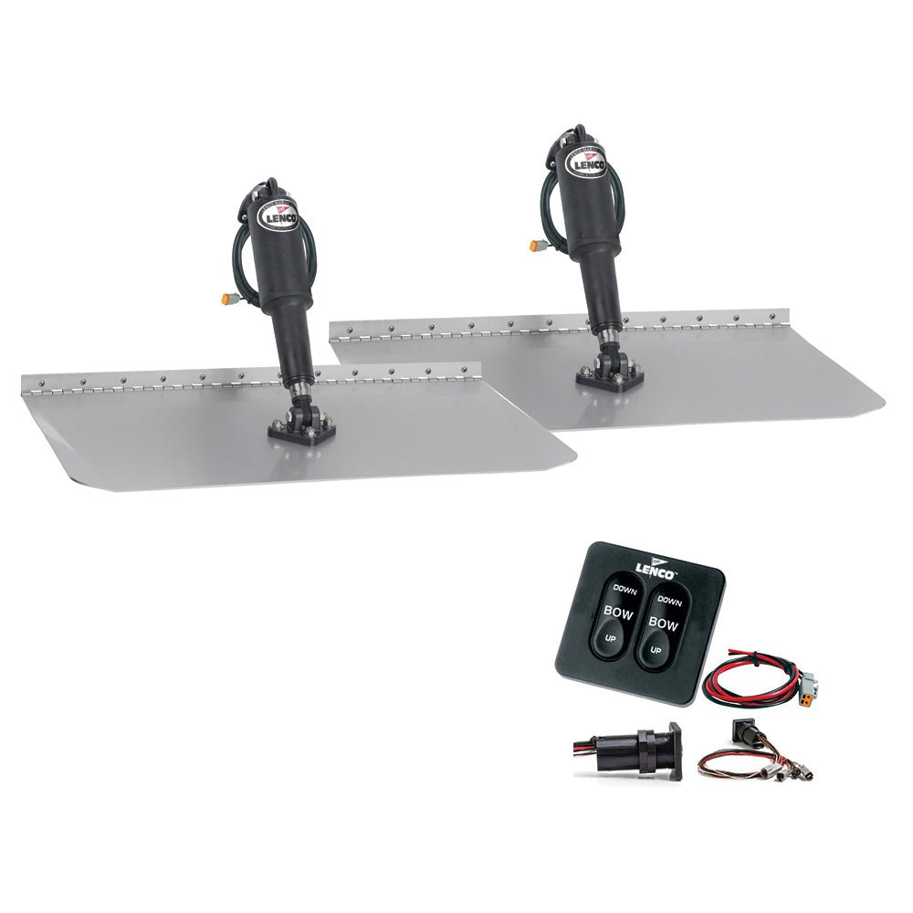 Lenco 12" x 30" Standard Trim Tab Kit w/Standard Tactile Switch Kit 12V - Life Raft Professionals