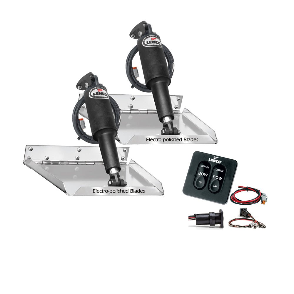 Lenco 12" x 9" Standard Performance Trim Tab Kit w/Standard Tactile Switch Kit 12V - Life Raft Professionals