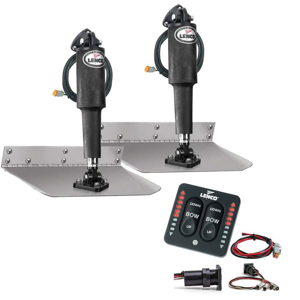 Lenco 9" x 24" Standard Trim Tab Kit w/LED Indicator Switch Kit 12V - Life Raft Professionals