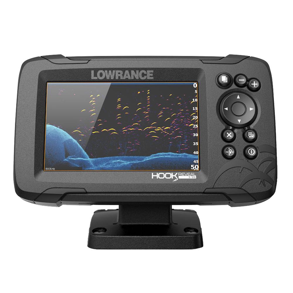 Lowrance HOOK Reveal 5 Combo w/50/200 HDI Transom Mount Navionics+ Chart [000-15509-001] - Life Raft Professionals