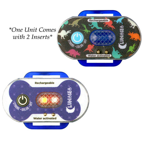 Lunasea Child/Pet Safety Water Activated Strobe Light - Blue Case, Blue Attention Light - Life Raft Professionals