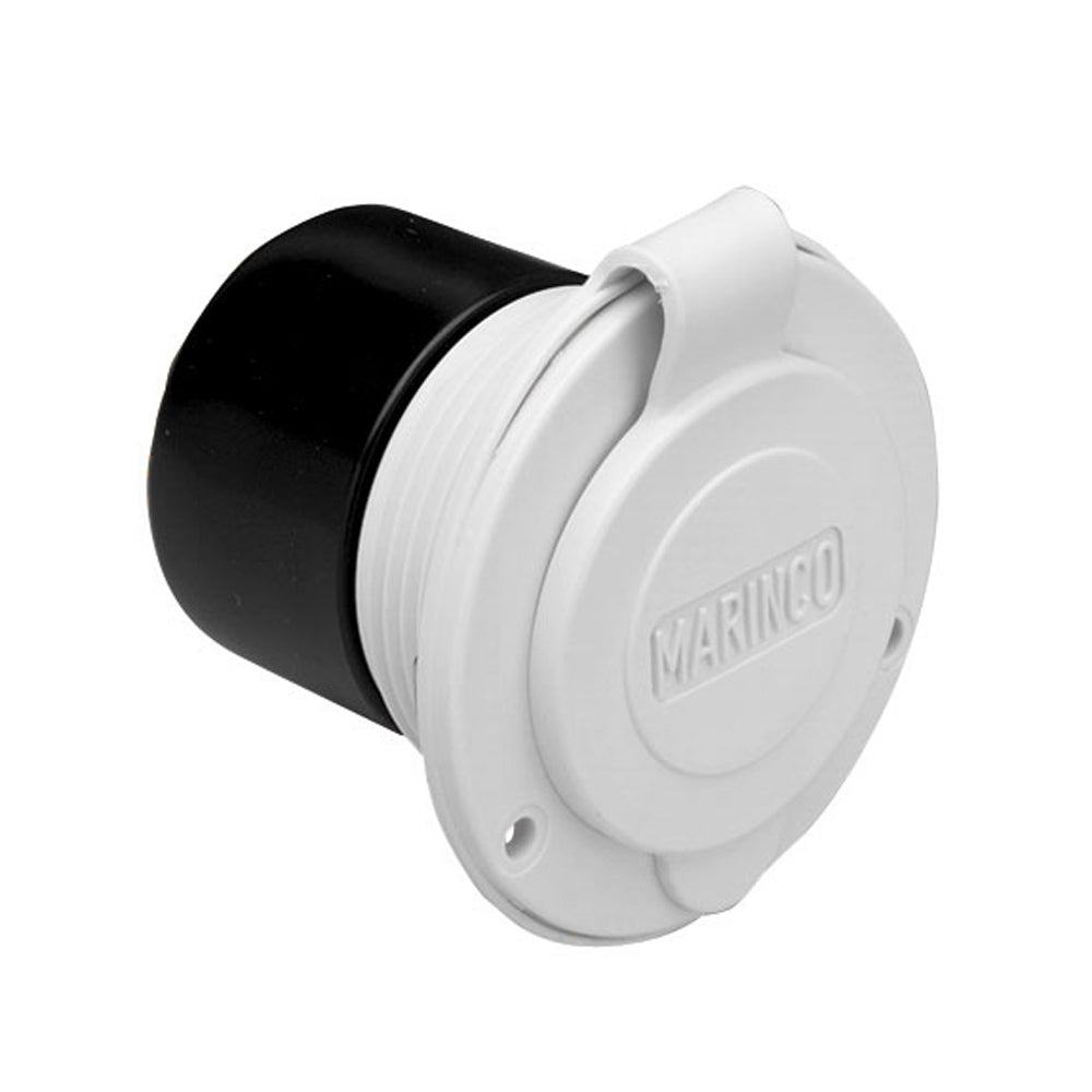 Marinco 15A 125V On-Board Charger Inlet - Front Mount - White - Life Raft Professionals