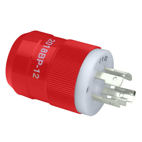Marinco 2018BP-12 Locking Charger Plug (Male) - Red - Life Raft Professionals