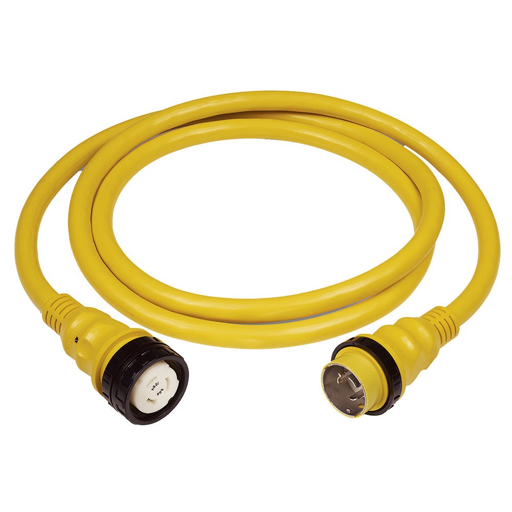 Marinco 50AMP 125/250V Shore Power Cable - 12 - Yellow - Life Raft Professionals