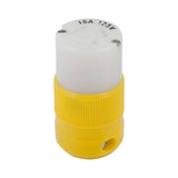 Marinco Locking Connector - 15A, 125V - Yellow - Life Raft Professionals