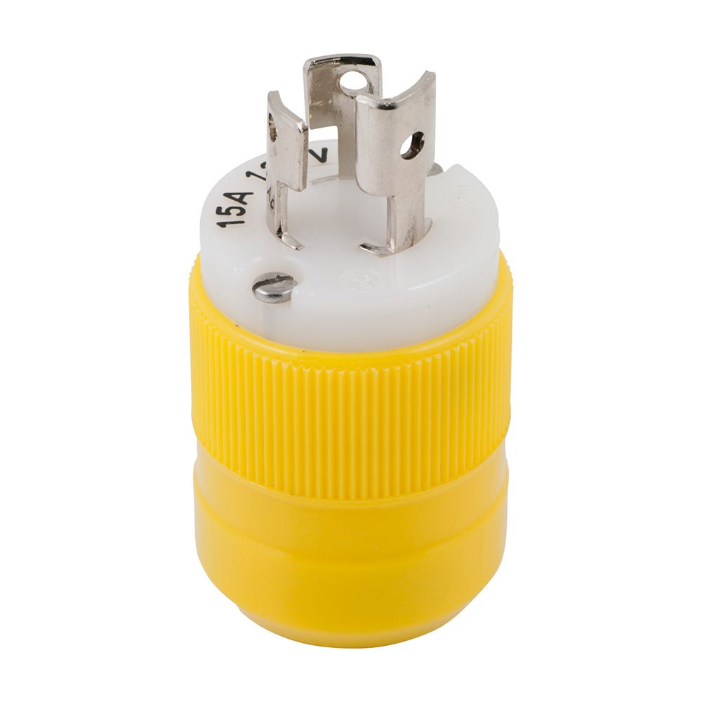 Marinco Locking Plug - 15A, 125V - Yellow - Life Raft Professionals