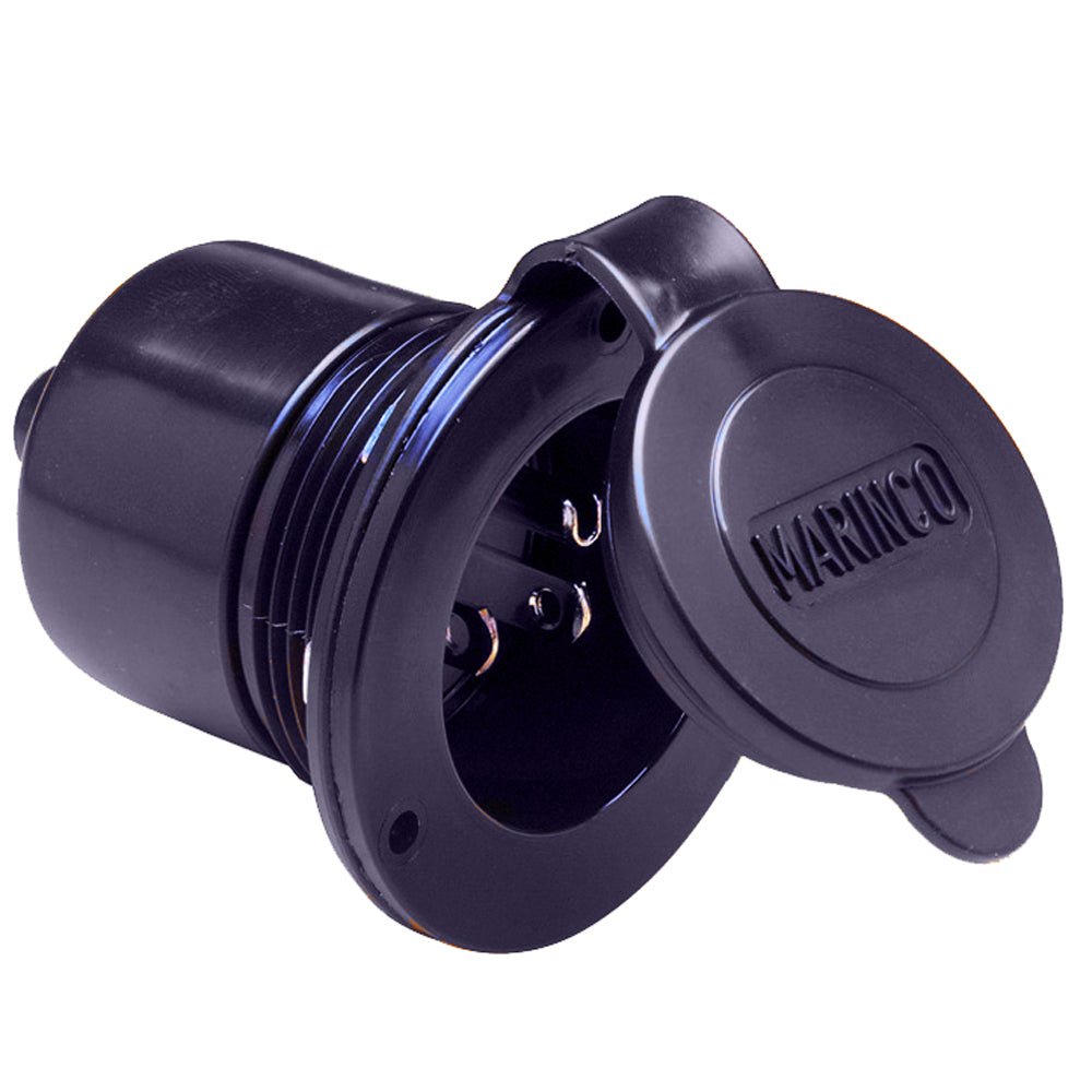 Marinco Marine On-Board Hard Wired Charger Inlet - 15Amp - Black - Life Raft Professionals