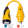 Marinco P30-504 EEL 50A-125/250V Female to 30A-125V Male Pigtail Adapter - Yellow - Life Raft Professionals