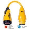 Marinco P504-30 EEL 30A-125V Female to 50A-125/250V Male Pigtail Adapter - Yellow - Life Raft Professionals