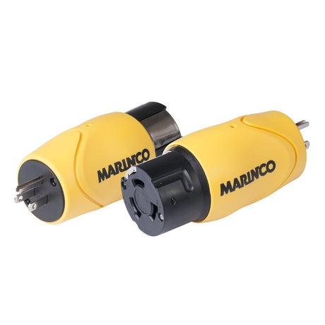 Marinco Straight Adapter - 15A Male Straight Blade to 50A 125/250V Female Locking - Life Raft Professionals
