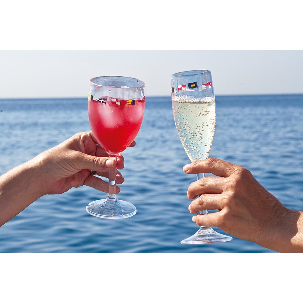 Marine Business Champagne Glass Set - REGATA - Set of 6 - Life Raft Professionals