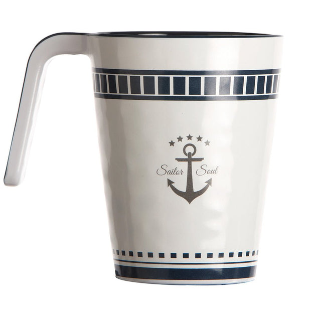 Marine Business Melamine Non-Slip Coffee Mug - SAILOR SOUL - Set of 6 - Life Raft Professionals