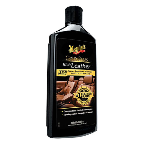 Meguiars Gold Class Rich Leather Cleaner Conditioner - 14oz - Life Raft Professionals