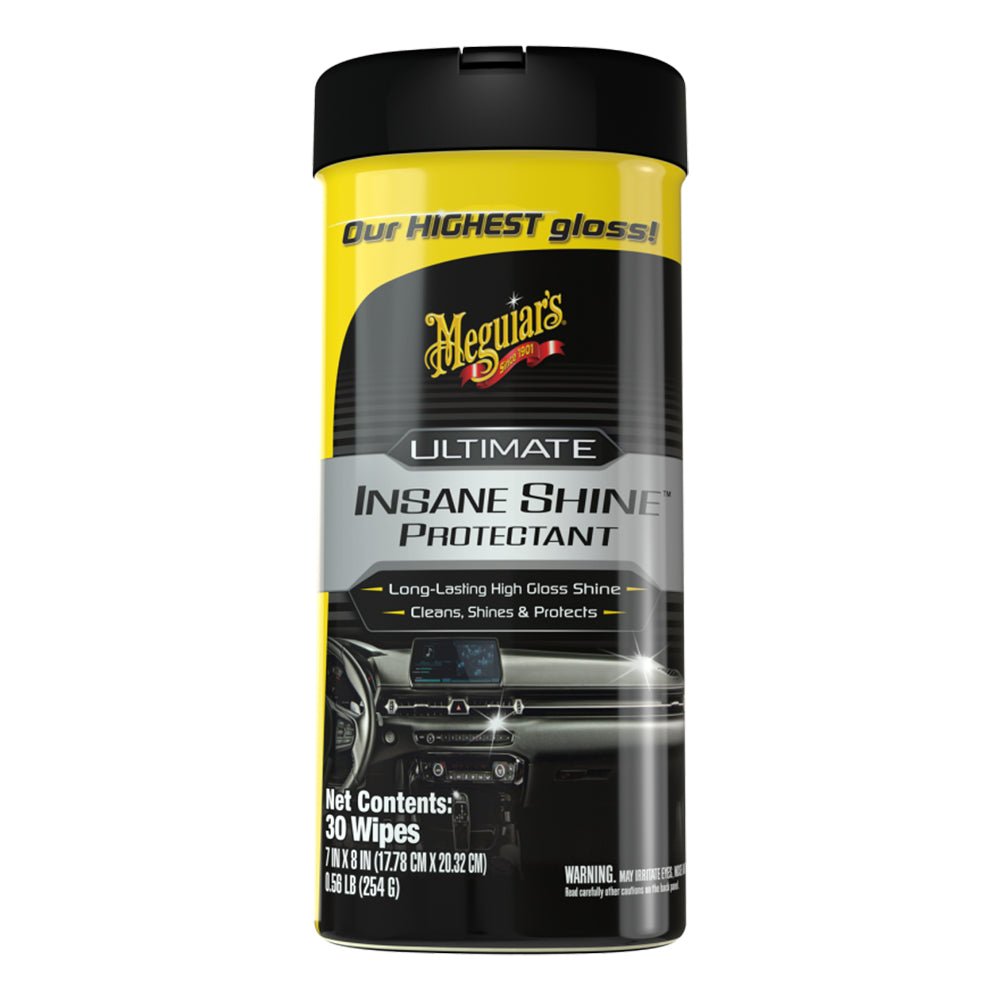 Meguiars Ultimate Insane Shine Protectant Wipes - 30 Wipes - Life Raft Professionals