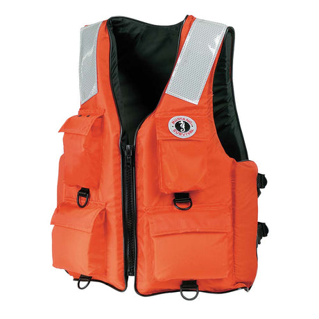 Mustang 4-Pocket Flotation Vest - Orange - 3XL - 7XL [MV3128T2-2-7XL-216] - Life Raft Professionals
