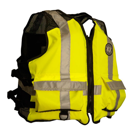 Mustang High Visibility Industrial Mesh Vest - Fluorescent Yellow/Green - XXL/XXXL [MV1254T3-239-XXL/XXXL-216] - Life Raft Professionals