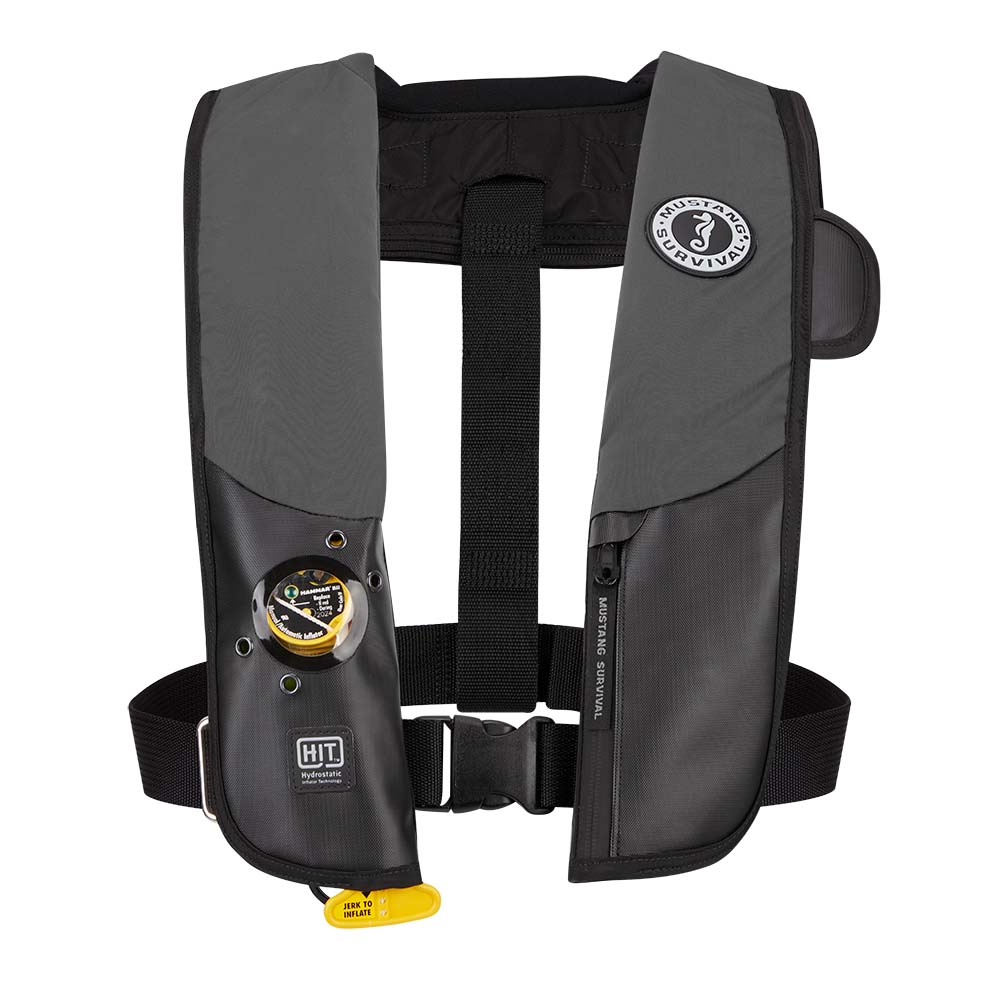 Mustang HIT Inflatable Hydrostatic Inflatable PFD - Grey/Black [MD318302-262-0-202] - Life Raft Professionals