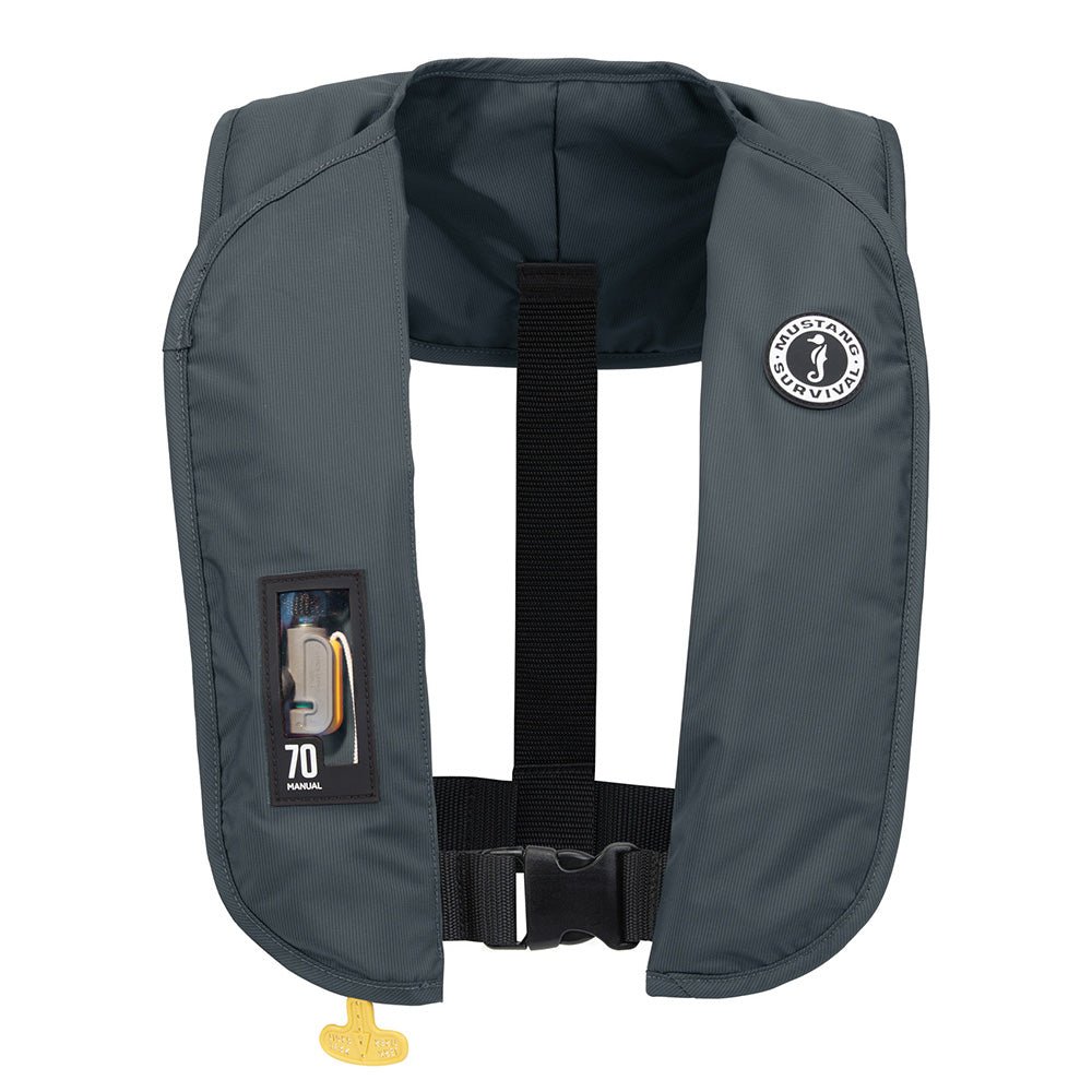 Mustang MIT 70 Manual Inflatable PFD - Admiral Grey - Life Raft Professionals