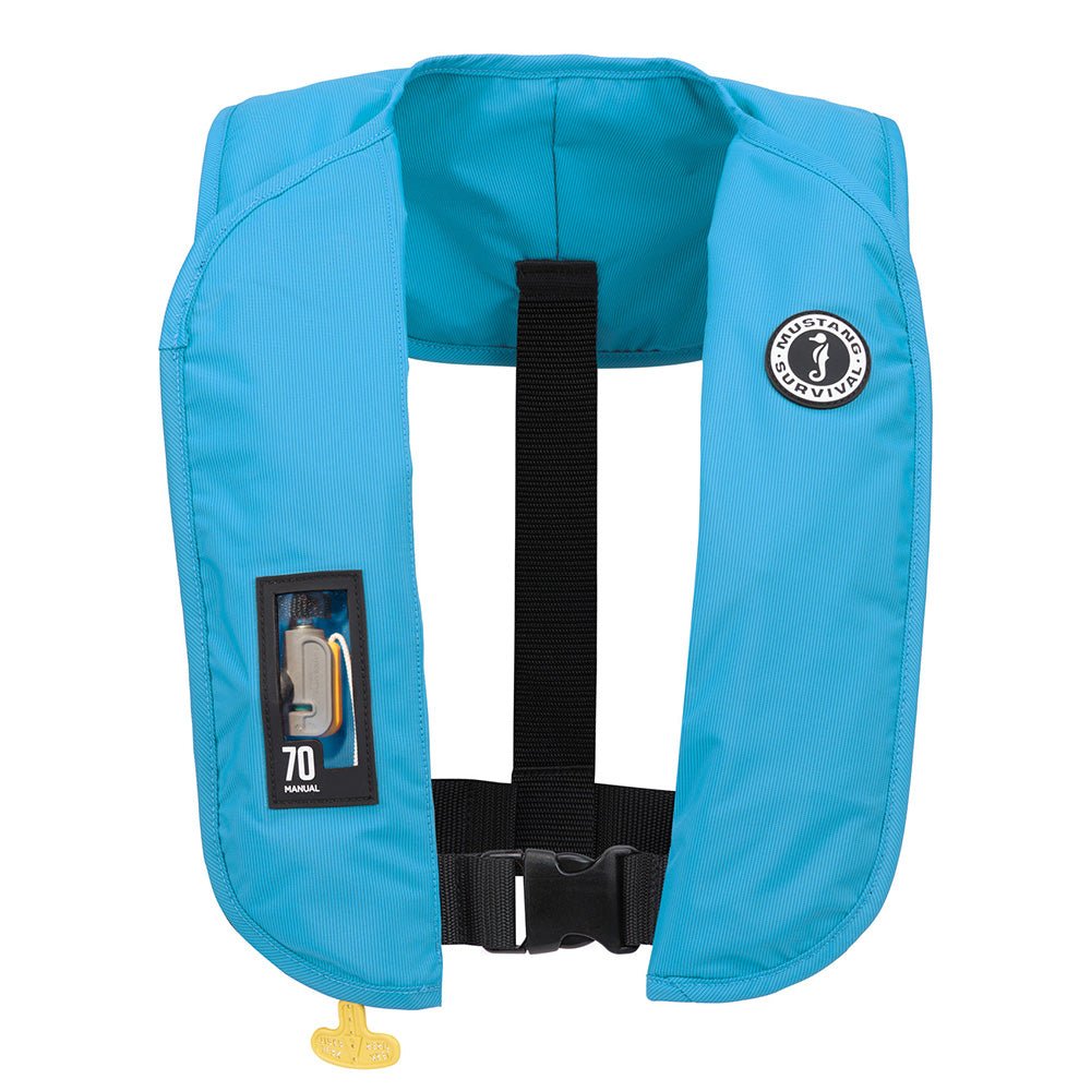 Mustang MIT 70 Manual Inflatable PFD - Azure (Blue) - Life Raft Professionals