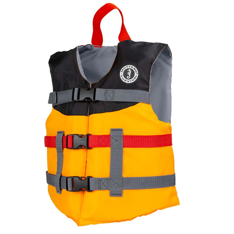 Mustang Youth Livery Foam Vest - Mango/Black - 50-90lbs [MV2300-203-0-253] - Life Raft Professionals