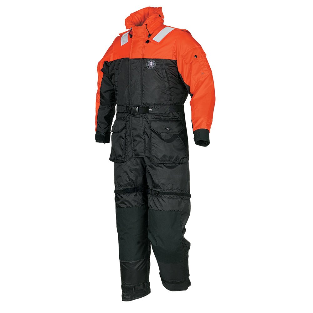 MustangDeluxe Anti-Exposure Coverall Work Suit - Orange/Black - Large [MS2175-33-L-206] - Life Raft Professionals