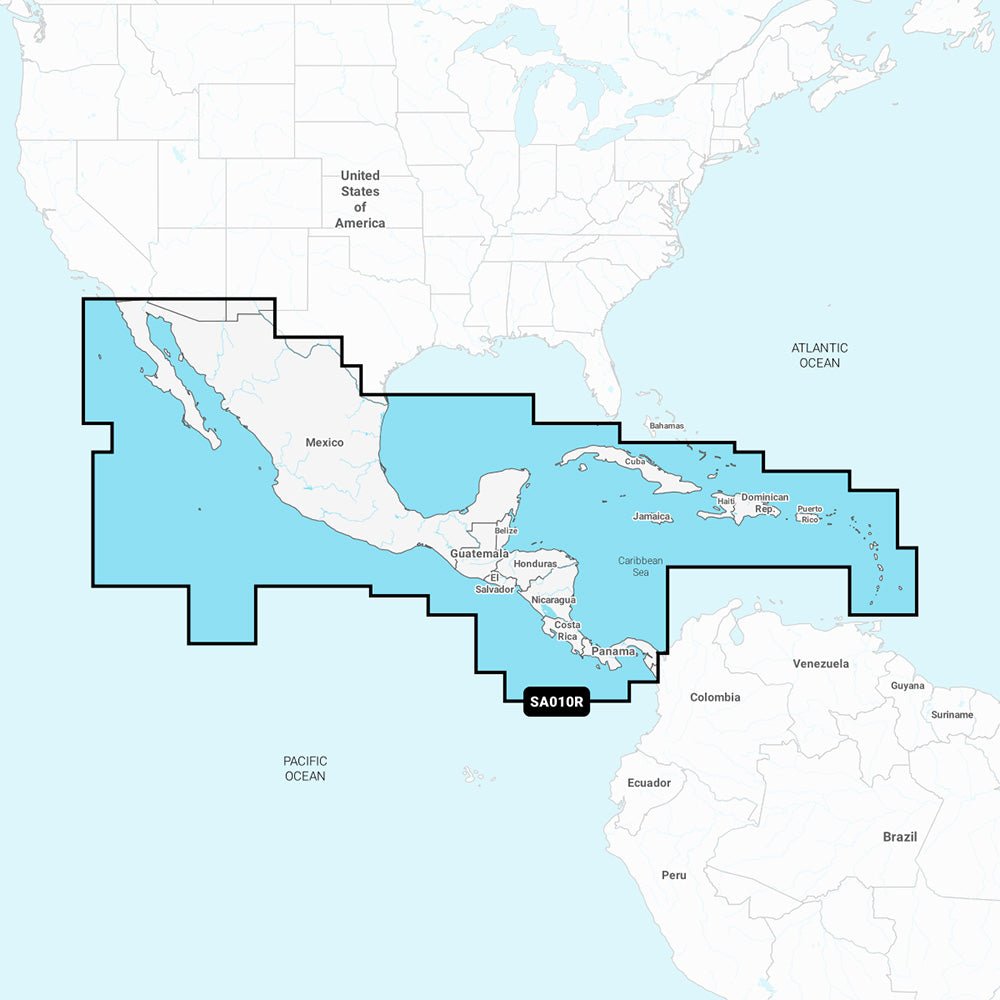 Navionics NASA010R - Central America Caribbean - Navionics+ - Life Raft Professionals