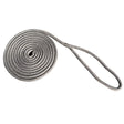 New England Rope 3/8" x 25 Nylon Double Braid Dock Line - Grey - Life Raft Professionals