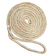 New England Ropes 3/4" Double Braid Dock Line - White/Gold w/Tracer - 25 - Life Raft Professionals