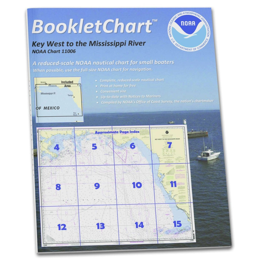 NOAA Booklet Chart 11006: Key West to Mississippi River - Life Raft Professionals