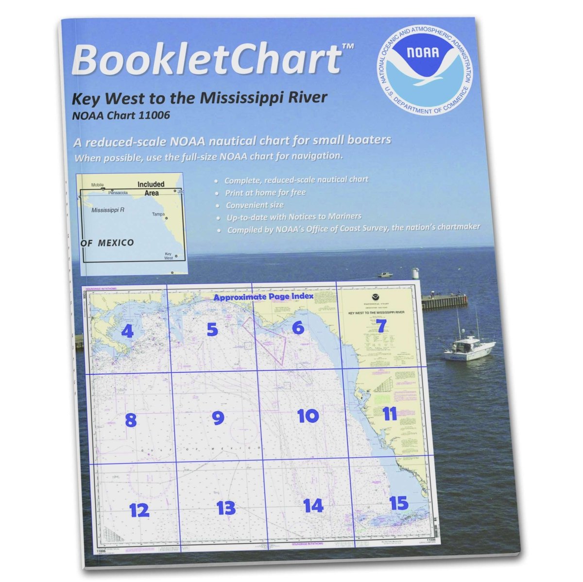 NOAA Booklet Chart 11006: Key West to Mississippi River - Life Raft Professionals