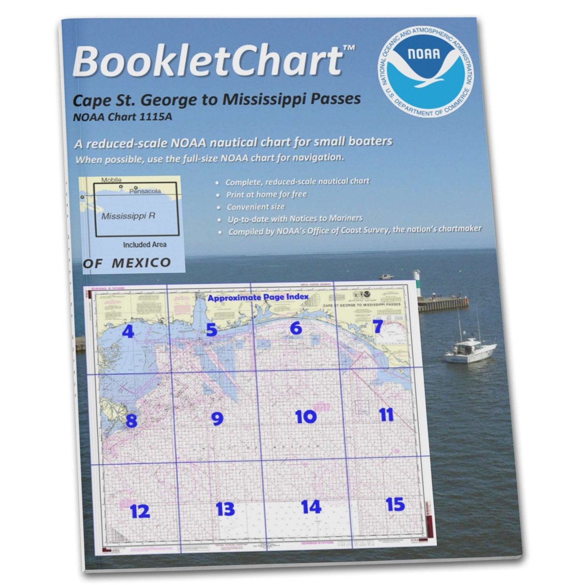 NOAA Booklet Chart 1115A: Cape St. George to Mississippi Passes (Oil and Gas Leasing Areas) - Life Raft Professionals