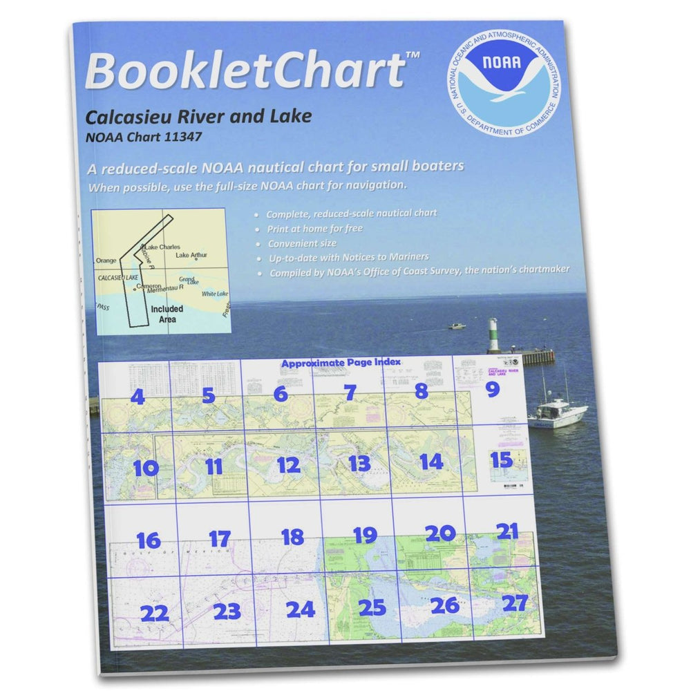 NOAA Booklet Chart 11347: Calcasieu River and Lake - Life Raft Professionals