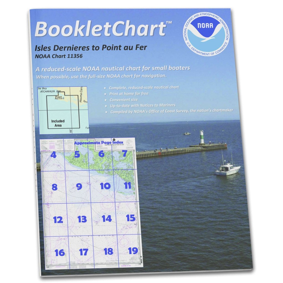 NOAA Booklet Chart 11356: Isles Dernieres to Point au Fer - Life Raft Professionals