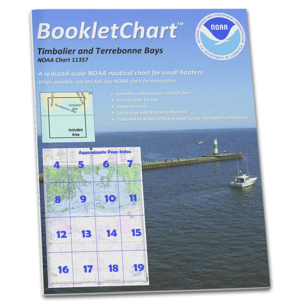 NOAA Booklet Chart 11357: Timbalier and Terrebonne Bays - Life Raft Professionals