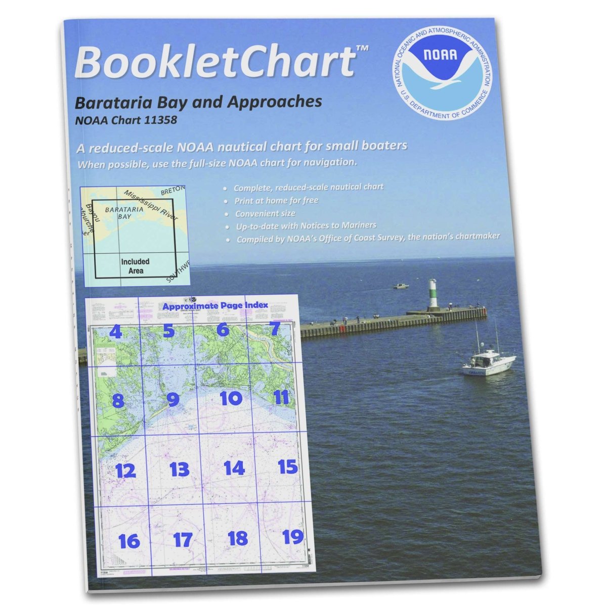 NOAA Booklet Chart 11358: Barataria Bay and approaches - Life Raft Professionals