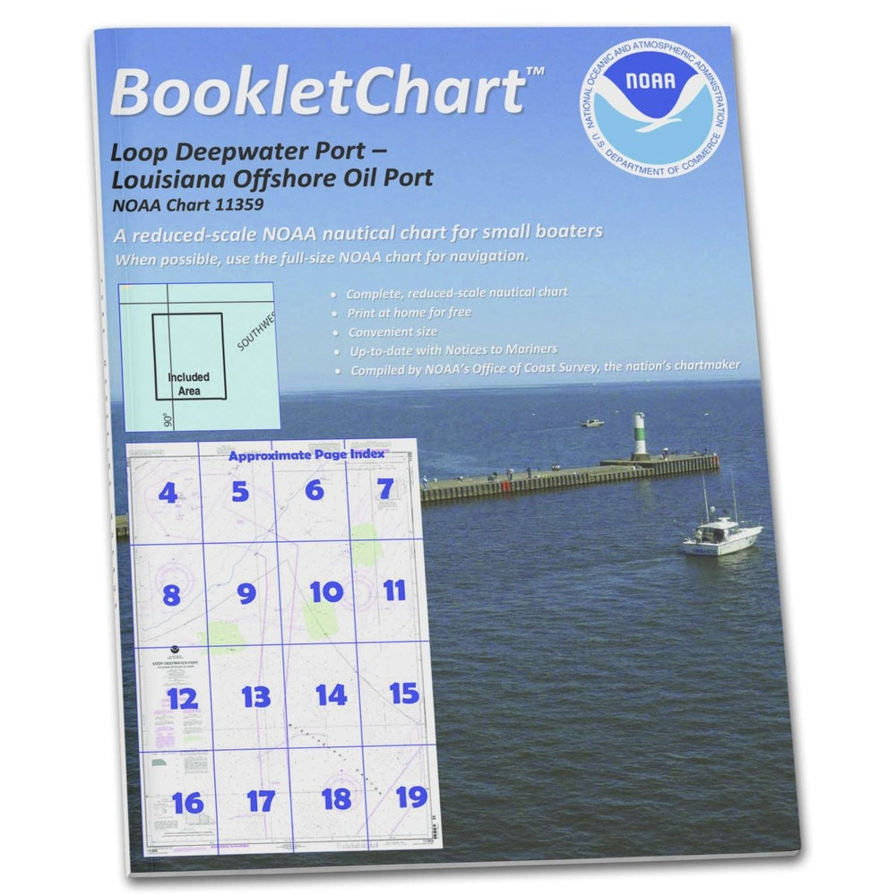 NOAA Booklet Chart 11359: Loop Deepwater Port Louisiana Offshore Oil Port - Life Raft Professionals