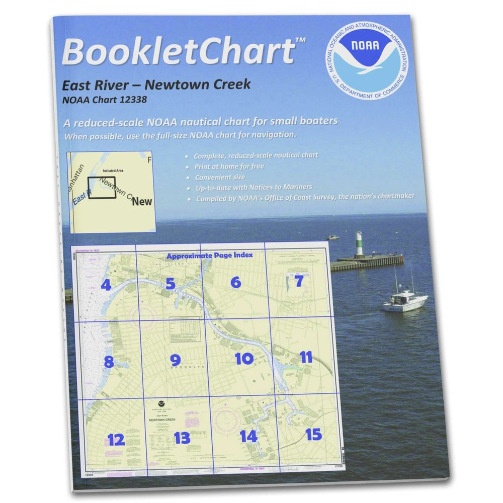 NOAA Booklet Chart 12338: East River Newtown Creek - Life Raft Professionals