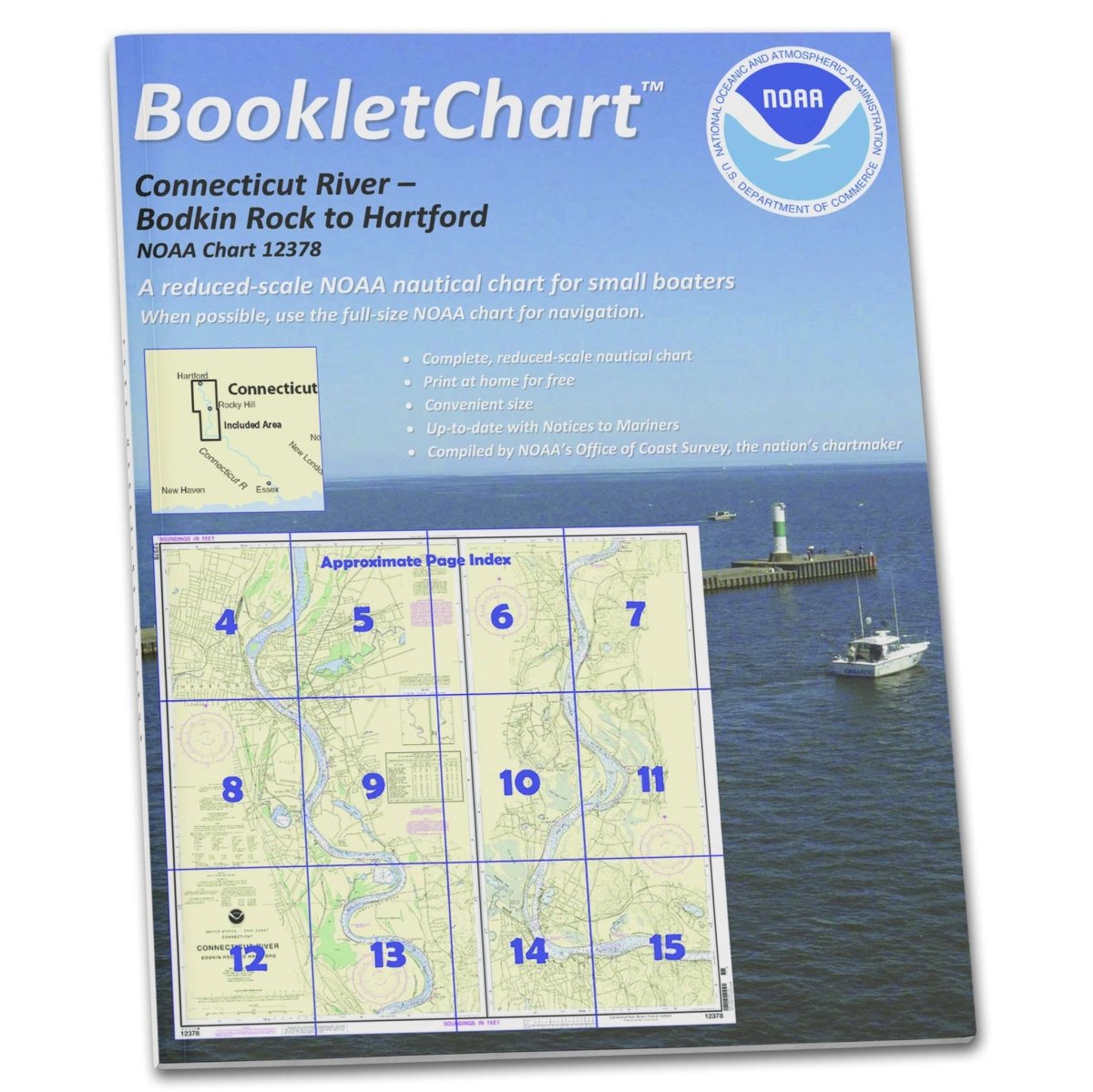 NOAA Booklet Chart 12378: Connecticut River Bodkin Rock to Hartford - Life Raft Professionals