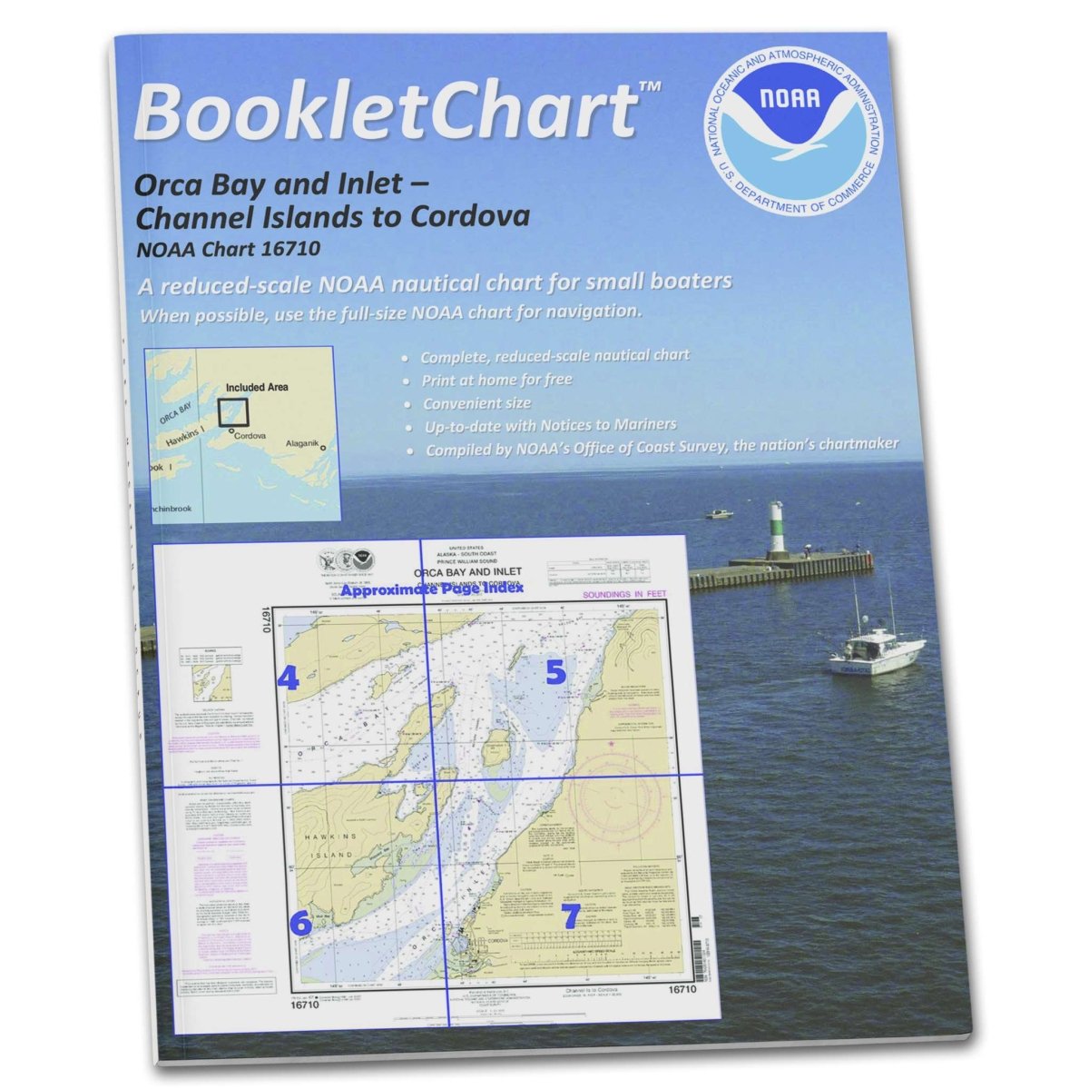 NOAA Booklet Chart 16710: Orca B. and ln.-Channel ls. to Cordova - Life Raft Professionals
