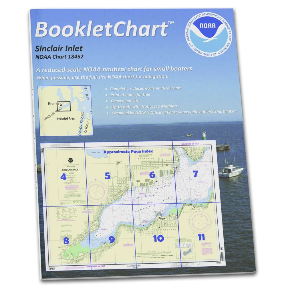 NOAA Booklet Chart 18452: Sinclair Inlet - Life Raft Professionals