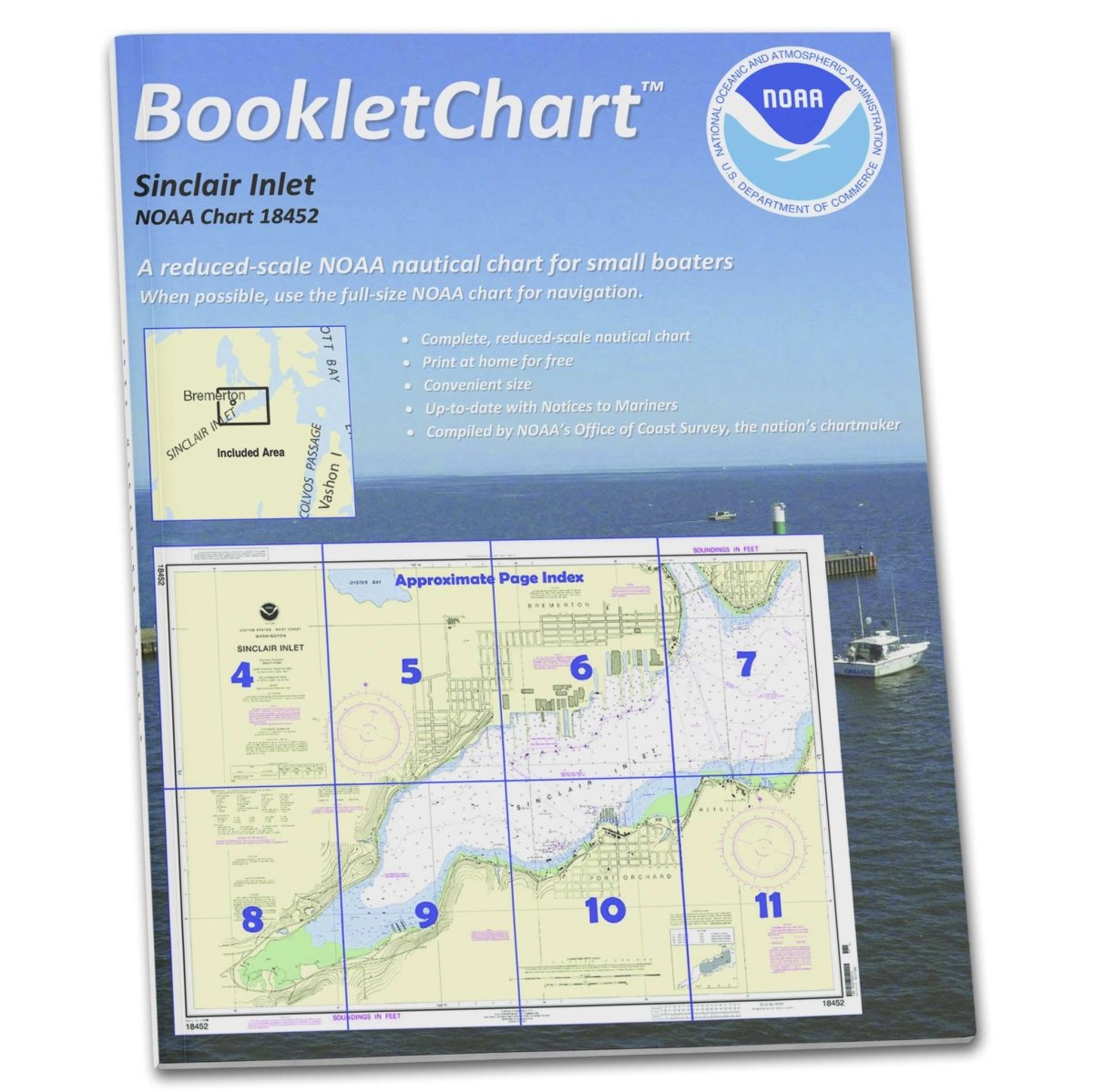 NOAA Booklet Chart 18452: Sinclair Inlet - Life Raft Professionals