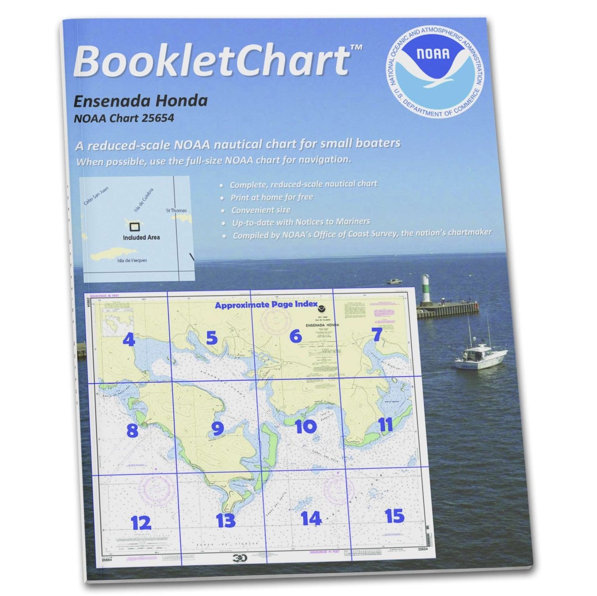 NOAA Booklet Chart 25654: Ensenada Honda - Life Raft Professionals